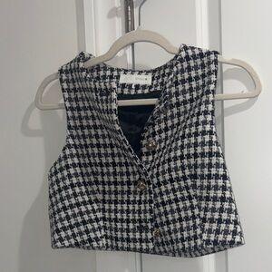 Zara Monochrome Textured Vest